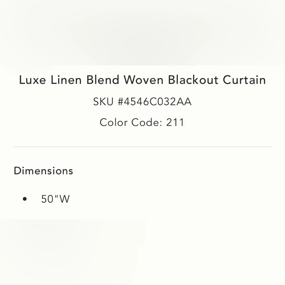 Anthropologie Luxe Linen Blend Woven Backout Curtains, Set of 2, NEW